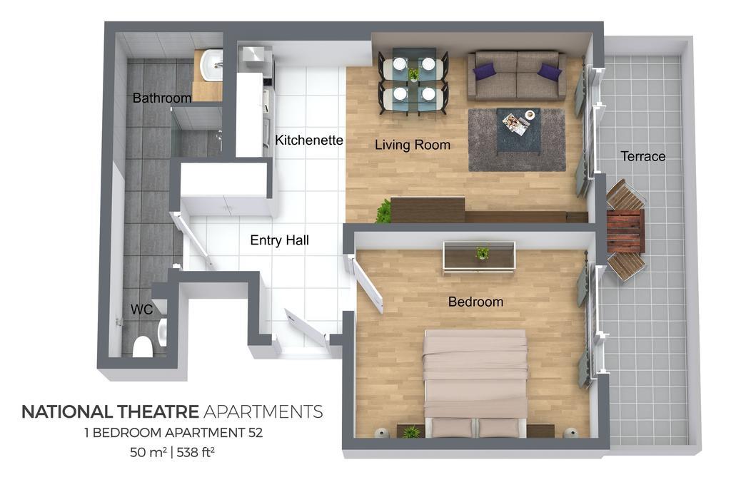 Ostrovni 7 Apartments ปราก ห้อง รูปภาพ